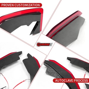Pour Lamborghini Revuelto : Kit carrosserie large en fibre de carbone sèche style DK, canards de pare-chocs arrière et extensions aérodynamiques – Vente en gros - Product Image 2
