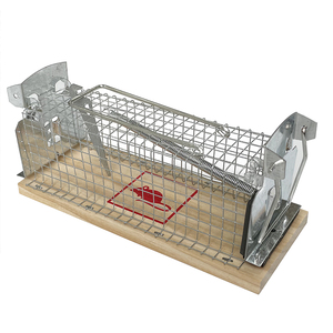 Petit piège de chasse réutilisable pour animaux humains, Base en bois, treillis métallique, souris, Rat, Cage - Product Image 2