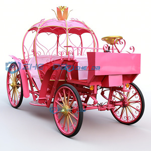 Carruaje de Caballos Eléctrico Rosa con Forma de Calabaza de Zhenda para Bodas, Personalizado con Precio de Fábrica en Venta - Product Image 5