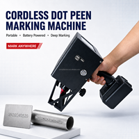 Machine de marquage à points électriques portable, mini, en acier métallique, pour la date d'expiration, la plaque signalétique, avec batterie