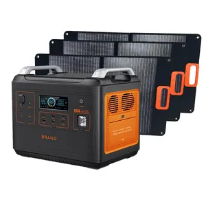 Outdoor Lifestyle Compact Power Banks 2000W Tragbares Kraftwerk mit Solar AC Auto ladegerät