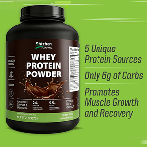 Proteína de Suero de Leche 100% Pura Personalizada OEM, un Suplemento Pre-Entrenamiento para Adultos para Aumentar la Energía y Promover el Crecimiento Muscular - Product Image 5