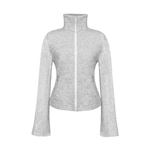 Conjunto de 2 piezas de punto vintage para mujer, estilo aeropuerto, transpirable, con estampado de leopardo, cremallera decorativa, de terciopelo, lana/nailon, con cuentas. - Product Image 3