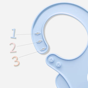 مرايا أطفال سيليكون مقاومة للماء خالية من بيسفين قابلة للتعديل للأطفال الصغار سهلة التنظيف لطيفة زر نمط الطباعة - Product Image 3