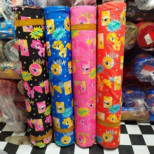 Vải Polyester In Phân Tán Họa Tiết Hoạt Hình Nhỏ Cho Trẻ Em/Trẻ Em Ga Trải Giường 100 Sợi Nhân Tạo Hàng Dệt Gia Dụng - Product Image 3