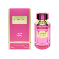 Conception Personnaliser la boîte de parfum rose romantique pliée dure pour la boîte d'emballage cadeau de bouteille de parfum de 100ml