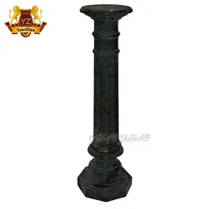 Modern Design Home Building Luxury Pillar Natural Stone Greek Black Marble Column For Sale