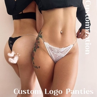 Lingerie pour dames Culotte taille basse pour femmes Sexy T-back Ice Silk Metal Chain Strip Underwear Tempting See-through Lace Thongs