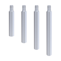 LAANCI 1 1/4UNC Thread Extension Rod 150-550mm Silver Aluminum Diamond Core Drill Bit Shaft Spare Connector for Masonry Drilling