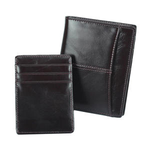 AndoBag Genuine Cow Leather <b>Wallet</b> for Men Vintage Short <b>Wallets</b> Waxed Cowhide Card Holder Man Purse - Product Image 4