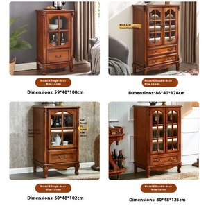 <span class=keywords><strong>Aparador</strong></span> <span class=keywords><strong>Vertical</strong></span> de Madera Maciza de Estilo Europeo, <span class=keywords><strong>Aparador</strong></span> Pequeño de Estilo Americano para Almacenamiento de Vino y Té para Sala de Estar - Product Image 4