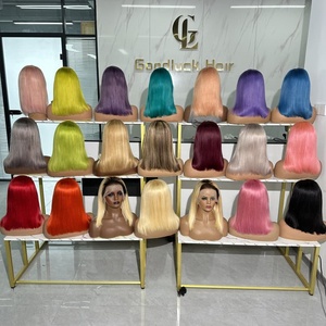 Wig SDD Tanpa Lem 13x6 HD Lace Perruque Pink <span class=keywords><strong>Rose</strong></span> Rambut Vietnam Asli Lurus Bob Wig Rambut Manusia Pre Plucked - Product Image 4
