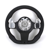 Volant sport M en cuir pleine fleur à fond plat et larges palettes pour BMW F10 F20 F30 M3 F80 M4 F82 M2 F87 M5 F90 X5 E70 E88 E90 E92
