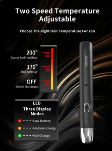 <span class=keywords><strong>Lisseur</strong></span> de <span class=keywords><strong>cheveux</strong></span> en céramique sans fil portable, fonction ion négatif, alimentation par batterie USB, utilisation en hôtel, en camping-car, <span class=keywords><strong>protection</strong></span> contre la surchauffe - Product Image 4