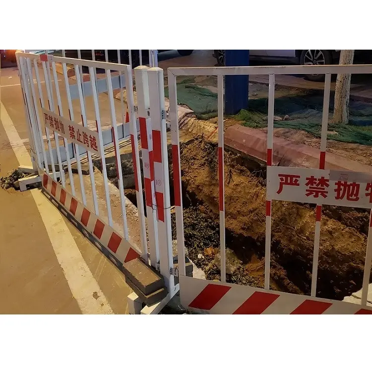 Trench Edge Protection Guardrail Accident Prevention Warning Barricade Powder Coated Barrier Construction Foundation Pit Fence