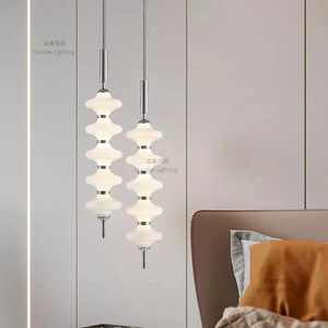Single Head Bedroom Bedside Chandelier Simple Personality <b>Dining</b> Room Bar Glass Pendant <b>Light</b> for Home Hotel HM-MDH-6612 Head Sm - Product Image 2