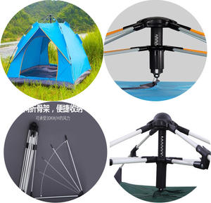 Poste de soporte de carpa de fibra de vidrio de 4/6 postes emergente automático para acampar en la playa y al aire libre - Product Image 6