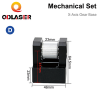 Kit de rails de guidage pour machine laser CO2, pièces mécaniques métalliques, base d'engrenage LC pour équipement de gravure et de découpe laser