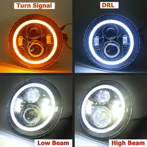 Haute qualité 12V 60W 7 pouces phare rond 7 "LED lumière de travail pour voitures et motos