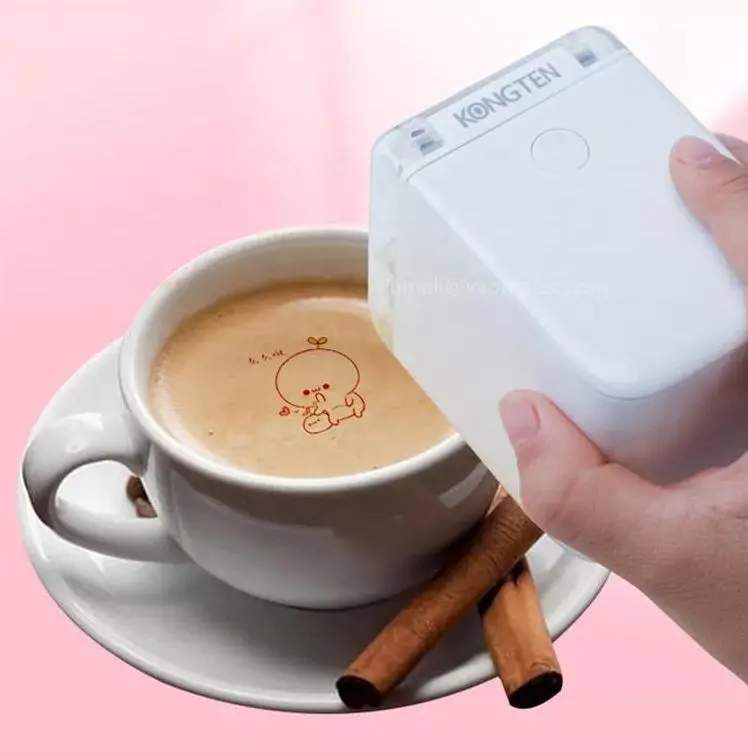 MBrush-impresora de café de Arte Latte, máquina automática para selfis y bebidas con conexión WIFI, Impresión de cartuchos de tinta comestible