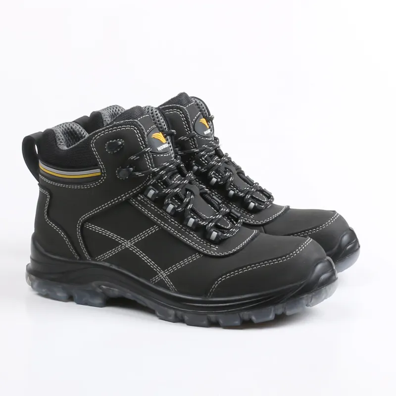 Calzado Protección zapatos de seguridad Cuero genuino Punta de acero Zapatos de trabajo de seguridad Botas para hombres S3 SRC