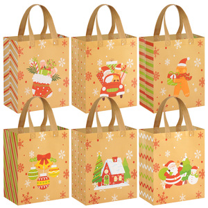 Lingxu <b>Christmas</b> <b>Gift</b> <b>Bags</b> 21x12x26cm Non Woven Tote <b>Bags</b> With Printing For Holiday Party Packaging - Product Image 5