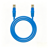 Cable de Red Kneysum de Alta Velocidad CAT5/CAT5E CCA G652D, Par Trenzado Sólido para Interiores/Exteriores, 1M, RJ45