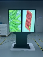 Affichage numérique LCD sur pied extérieur tactile 4K IP66 personnalisé à 3 écrans, affichage publicitaire haute luminosité, caractéristiques imperméables