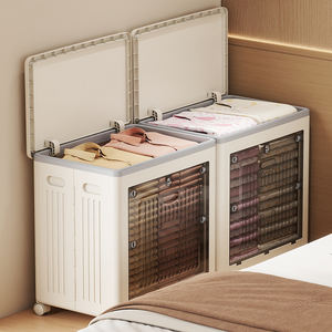 Oficina Home Mobiliário Quarto Cama Caixa De Armazenamento Com Rodas Recipiente De Armazenamento Dobrável Multi-Funcional - Product Image 2