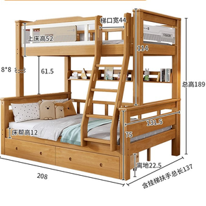 Litera Económica de Madera de Pino para Niños con Escaleras de Almacenamiento, Individual sobre Matrimonial, Diseño Moderno para Niños y Adolescentes - Product Image 6