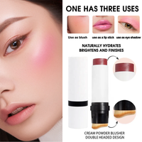 Nouveautés Blush Vente en gros Maquillage de haute qualité Vegan Waterproof Duo-side Multi-functional Contour Blush Stick avec pinceau