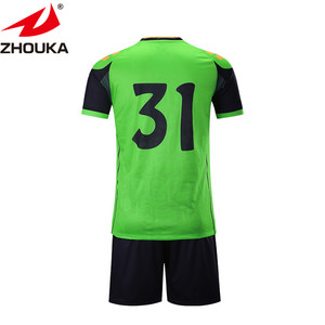 Top quality customized soccer uniform football jersey and pants green soccer uniform sports cloths damn - Product Image 3
