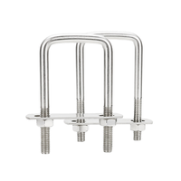 Acier inoxydable 304 316 collier de serrage camion bateau boulons en U avec rondelle à écrou hexagonal boulon en U en acier inoxydable pour ressort à lames