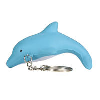 Porte-clés anti-stress Dauphin en mousse PU souple, logo personnalisé, couleur personnalisable, cadeaux promotionnels, faveurs de fête, pour sac à dos