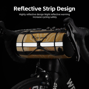Sac de guidon réfléchissant grande capacité 2L WEST BIKING, sac de voyage étanche pour VTT et vélo de route, sac de vélo portable - Product Image 4