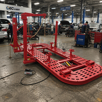 OBEC Machine de redressage de châssis robuste 15T pour camions, équipement de réparation de carrosserie hydraulique pour atelier de carrosserie