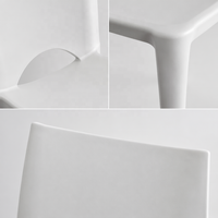 Chaise en plastique PP monobloc empilable robuste pour restaurant extérieur moderne, vente en gros directe usine