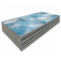 Panneau mural en bois imperméable Mingman, motif marbré, cristal de carbone, 1220x2440mm, décoration murale intérieure pour salle de bain, cuisine, maison