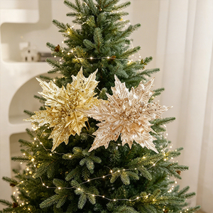 Fiori Natalizi Stile Ghiaccio Personalizzati per Decorazioni Albero di <span class=keywords><strong>Natale</strong></span> OEM ODM Design Personalizzato Ornamenti Floreali Natalizi - Product Image 2