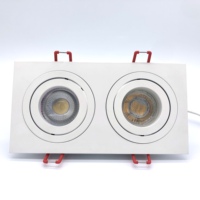 Spot lumineux Led rectangulaire à Double tête, de forme rectangulaire, haute qualité, Anti-éblouissement, avec technologie Cob, nouveau modèle
