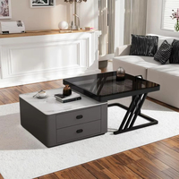 Table basse de luxe, salon, maison moderne et simple, nouvelle table basse carrée en verre pour petit appartement