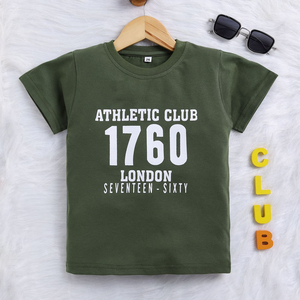 คลับกีฬาเด็ก 1760 เสื้อยืดผ้าฝ้ายพิมพ์ลายเด็กชายลำลองแขนสั้นฤดูร้อนสวมใส่เสื้อยืดนุ่มสบายระบายอากาศได้ดี - Product Image 1