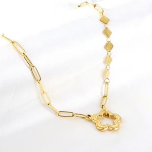 Collier en or plaqué 14K 18K, bijoux de Dubaï pour femmes, résistant à la décoloration - Product Image 6