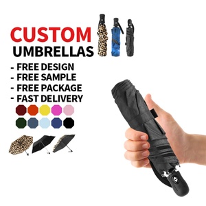 Super Compact 3-Fold Iron Frame All-Season <b>Umbrella</b>-Auto Open UV Protection Travel Mini Pocket Size for Hiking/Camping - Product Image 2