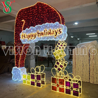 Cadre photo lumineux sur pied pour extérieur, cadre photo 2D avec motifs lumineux pour Noël