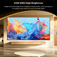 Projecteur de jeu Touyinger Q13, 3200 lumens ANSI, faible latence, prise en charge 4K Full HD, MEMC, projecteur portable, Android Smart TV Cinema