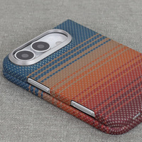 Étui de téléphone portable fin en fibre de carbone magnétique, coque de protection légère pour iPhone Duo avec un design élégant, avec boîte d'emballage
