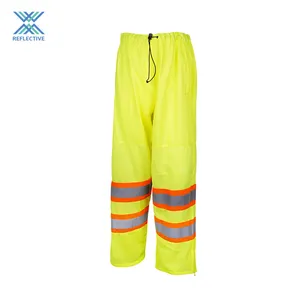 उच्च दृश्यता पीला/नारंगी चिंतनशील सुरक्षा पैंट सुरक्षा पतलून चिंतनशील टेप के साथ जलरोधक पैंट
