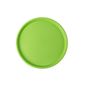 <span class=keywords><strong>Plateau</strong></span> de service rond noir de 14 pouces pour restaurant, <span class=keywords><strong>plateau</strong></span> de serveur de <span class=keywords><strong>repas</strong></span> en plastique <span class=keywords><strong>antidérapant</strong></span> de 35cm avec bords surélevés pour la maison - Product Image 3