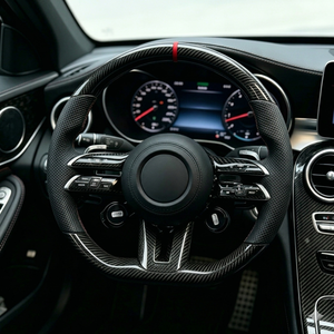 Volant de voiture personnalisé en cuir véritable de haute qualité pour Mercedes <span class=keywords><strong>AMG</strong></span> S63 S65 E53 E63 C43 C63 A35 A45 CLA35 CLA45 G63 - Product Image 5